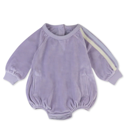 Cozy Velour Bubble Romper - 3-6mo