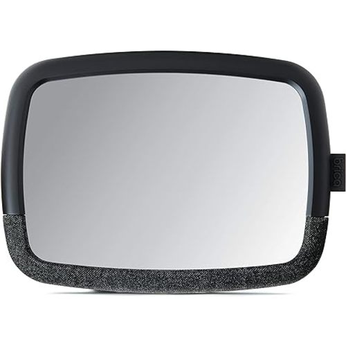 Munchkin® Brica® 360 Pivot Baby in-Sight® Wide Angle Adjustable Car Mirror, Crash Tested and Shatter Resistant, Black - 11.25x8 Inch (Pack of 1)