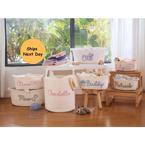 Custom Storage Basket for Kids and Pets · Personalized Dorm Organizer · Newborn Hamper & Gift Basket · Easter Basket · Laundry Basket
