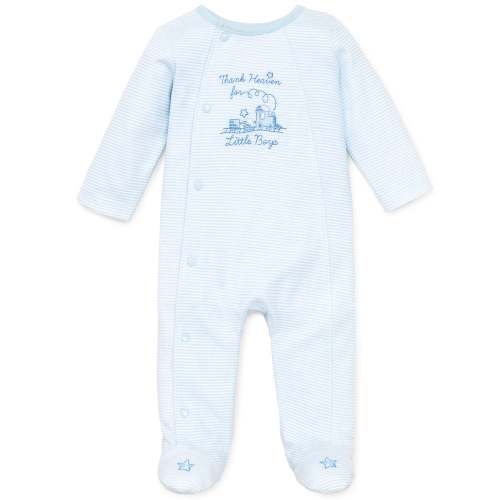 Thank Heaven for Little Boys Footed One-Piece (Hat not included)
