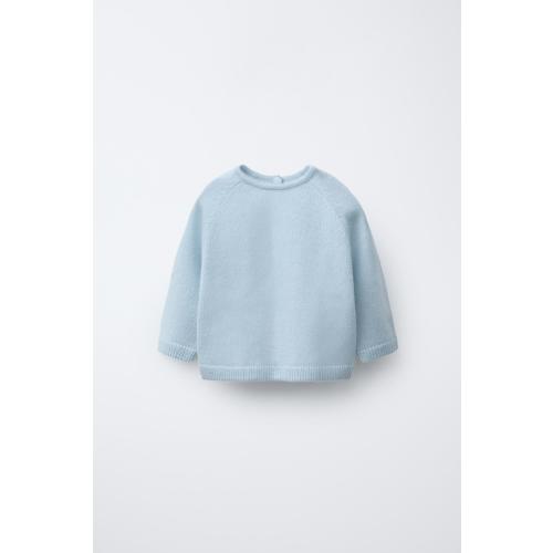 100% Cashmere Sweater - Light Blue | ZARA