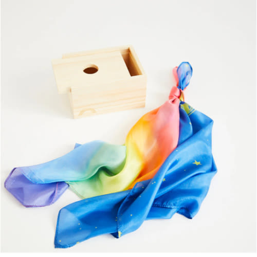 Wooden Pull Box with Mini Playsilks – Sarah's Silks