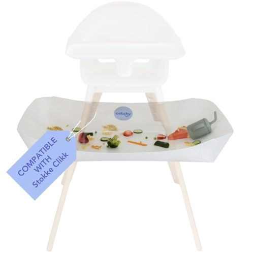 CATCHY - Food Catcher - Compatible with Stokke Clikk High Chair - Highchair Sold Separately - Baby & Toddler Food & Mess Catcher - Under High Chair Accessory - Baby Feeding Essentials