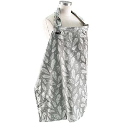 Bebe au Lait Premium Cotton Nursing Cover, Lightweight and Breathable Cotton, Open Neckline, One Size Fits All - Fern