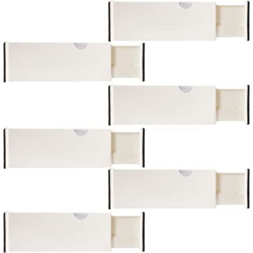 6 Drawer Organizer and Dividers, Organize Silverware and Utensils in Home Kitchen, Divider for Clothes in Bedroom Dresser, Designed to Not Snag Underwear and Bra Fabrics, Bathroom Storage Organizers