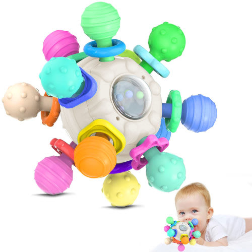 Kid Odyssey Baby Sensory Teething Teether Toys, Teething Toys for Babies 0-6 Months, Baby Toys 6 to 12 Months, Baby Teething Ball, Infant Toys for 0-3 Month, Baby Girls Boys Gift