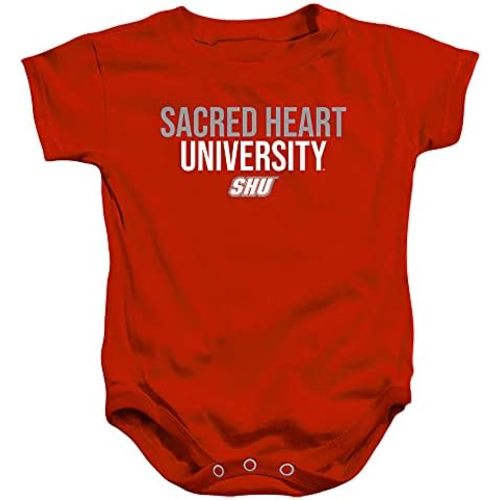 Sacred Heart University Official Stacked Unisex Infant Snap Suit for Baby