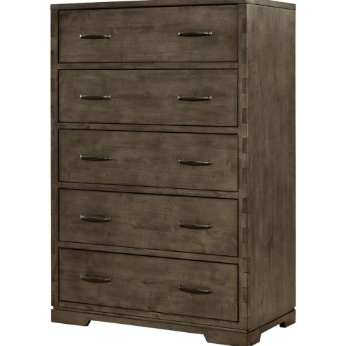 Westwood Design Dovetail 5 Drawer Chest in Graphite DV-CH-6904SD-GRA