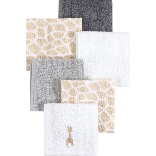 Hudson Baby Unisex Baby Super Soft Cotton Washcloths, Giraffe, One Size