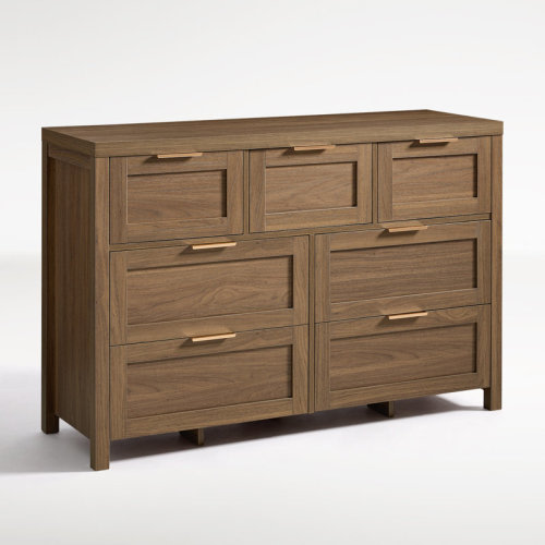 Changing Table Dresser: Gracie Oaks Allenside 7-Drawer Dresser, Color - Special Walnut