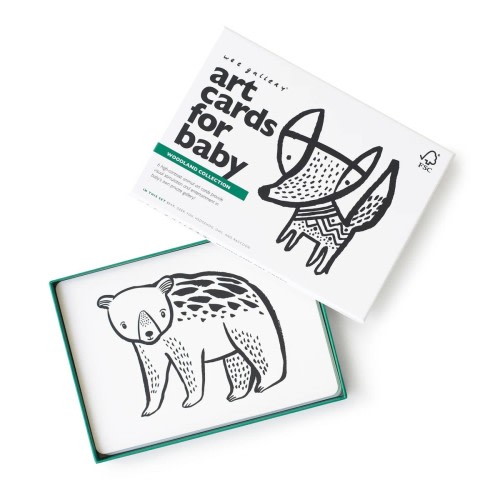 WEE GALLERY ART CARDS FOR BABY - WOODLAND - Educational Montessori Toys NEW