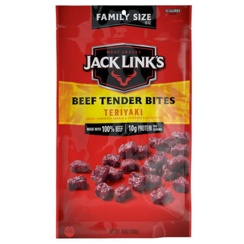 Jack Link's 100% Beef Teriyaki Tender Bites 10oz Resealable Bag