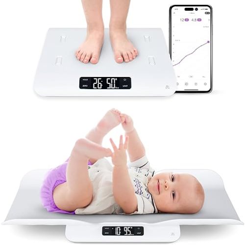 Greater Goods Smart Bluetooth Baby Scale with in-House Algorithm for Wiggly Babies, Infants, and Toddlers