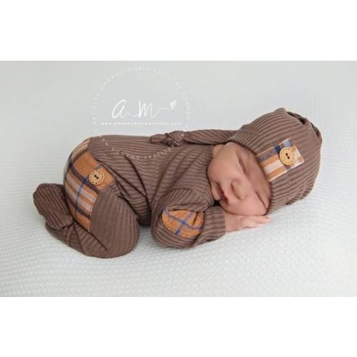 Newborn Outfit, Footed Sleeper Romper and Hat, Baby Photo Prop, Boy, Girl - Etsy