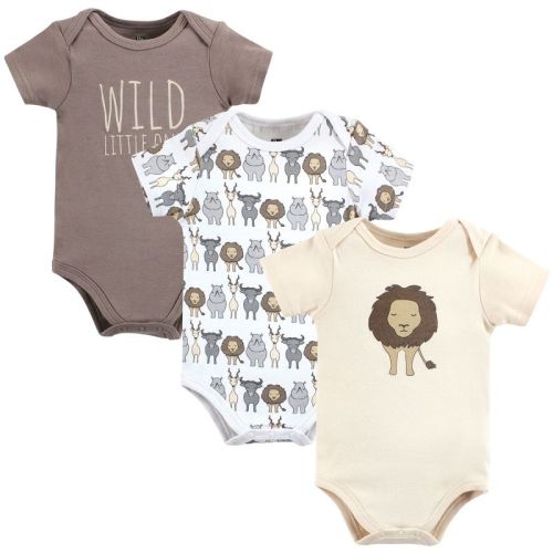 Hudson Baby Infant Boy Cotton Bodysuits, Safari Lion, Size: 3-6 months