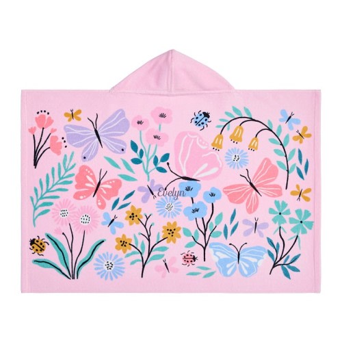 Wildflower Butterfly Beach Hooded Towel