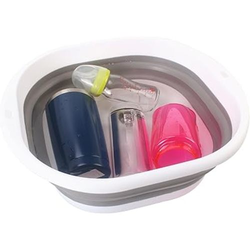 Baby Bottle Wash Basin,Babyhood Multi-Purpose Collapsible Wash Basin,for Washing Baby Bottles and Breast Pump Parts,Reusable Baby Bottle Sink Basket for Home and Travel.