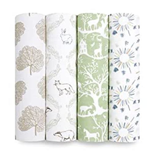 Amazon.com: aden + anais Essentials Muslin Swaddle Blankets for Baby Girls and Boys, Newborn Receiving Blanket for Swaddling, 100% Cotton Baby Swaddle Wrap, 4 Pack, Harmony : Baby