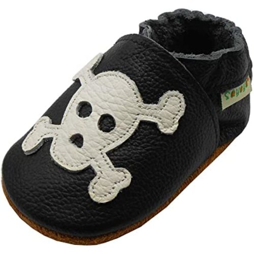 SAYOYO Baby Shoes Soft Leather Sole Infant Toddler Prewalker Shoes