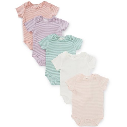 Starting Out Baby Girls Preemie-24 Months Stripe 5-Pack Bodysuits