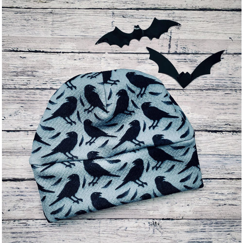 Gothic Raven Newborn Beanie Hat Spooky Ghouls