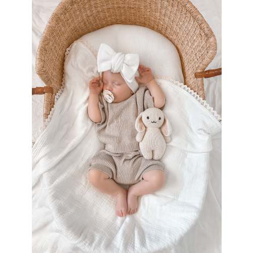 Little B's Ribbed 2-Piece Set - Oak