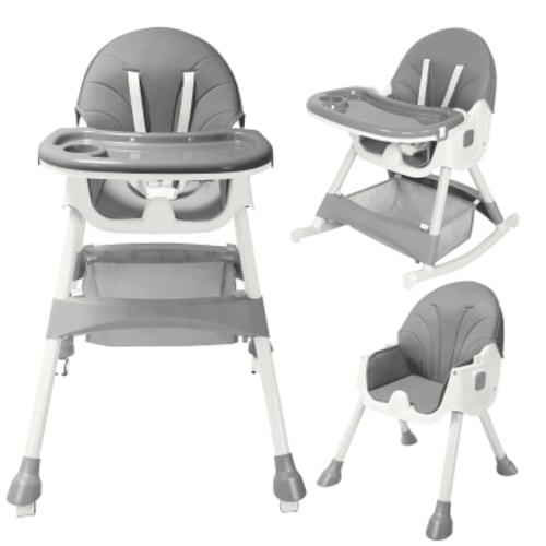 HARPPA 5-in-1 Convertible High Chair for Babies and Toddlers, Gray