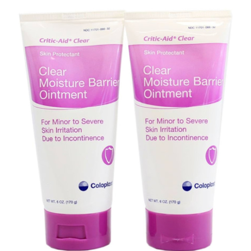 Coloplast Critic-Aid Clear Moisture Barrier Ointment - 6 Ounce Tube - Pack of 2