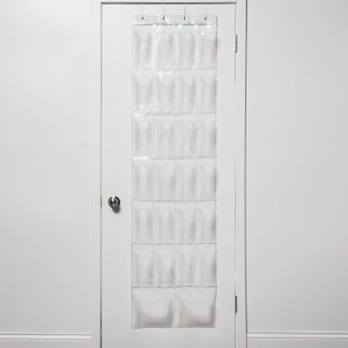 Over-the-door Shoe Organizer Clear - Room Essentials™: Holds 26 Pairs, Hanging Shoe Storage, Eva Frame, 70" Height