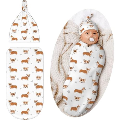 Dog Swaddle Blanket for Baby, Soft Sleeping Bag, Swaddling Sack for Newborn Dog Baby Items Stuff
