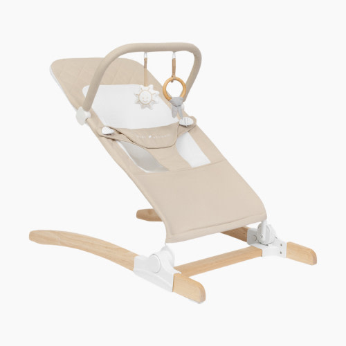 Baby Delight Heirloom Aspen Organic Wooden Bouncer - Organic Oat | Babylist Shop