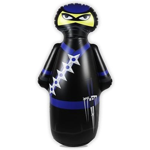 INFLATABLE DUDES Ninja (Nobi) 47 Inches -Kids Punching Bag | Already Filled with Sand| Bop Bag | Inflatable Toy | Boxing - Premium Vinyl- | Bounce-Back Action! | Indoor Outdoor -Play Therapy