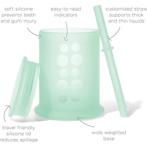 Olababy Silicone Training Cup with Straw Lid