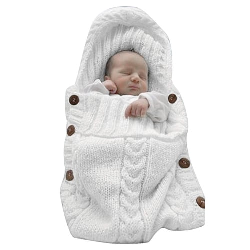Willkey Newborn Baby Wrap Swaddle Blanket Knit Sleeping Bag Receiving Blankets Stroller Wrap for Baby