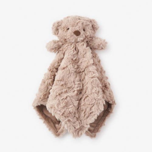 Plush Bear Baby Security Blanket BROWN / 15x15