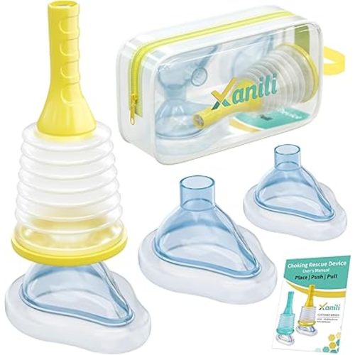 Choking Rescue Device for Kids and Adults, Anti-Choking Device with 3 Mask Sizes, Portable Airway Suction Device - Home Kit