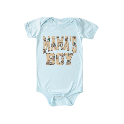 Mama’s Boy Duck Print Onesie - Blue