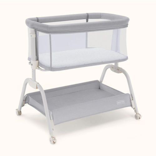 HARPPA Cuddly Lite | 2-in-1 Baby Bassinet & Bedside Sleeper for Newborns with Anti-Reflux Mattress | Adjustable Height, Attaches to Bed, CPSC Certified, Tool-Free Setup & Portable Wheels | Safe Co-Sleeping, Compact Design for Small Spaces, Ideal for Newbo