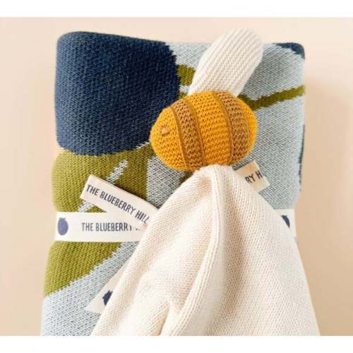 Bee Lovey Baby Gift Blanket Toy Cuddle Cloth - The Blueberry Hill | Maisonette