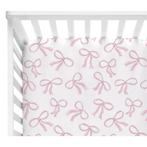 Blushing Bows Crib Sheet