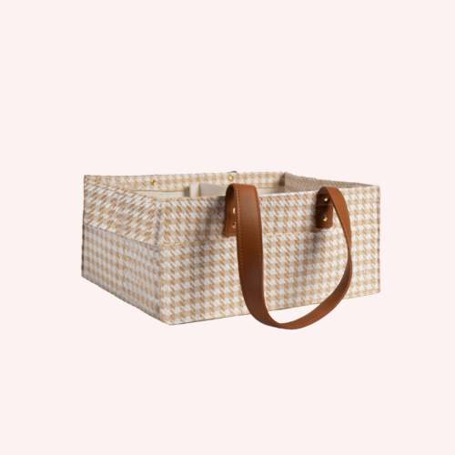 Bunnie Caddie Houndstooth Mini (Tan) - The Memo