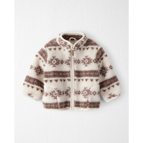 Baby Girl Recycled Aztec Sherpa Jacket - Little Planet | Carter's