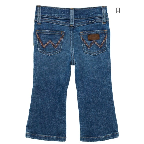 Wrangler Infant Girls' Dark Wash Bootcut Denim Jeans | Boot Barn