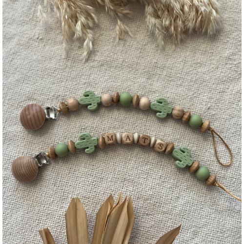 Cactus Pacifier Clip | Personalized Pacifier Clip | Green | Soother holder | Boy and Girl