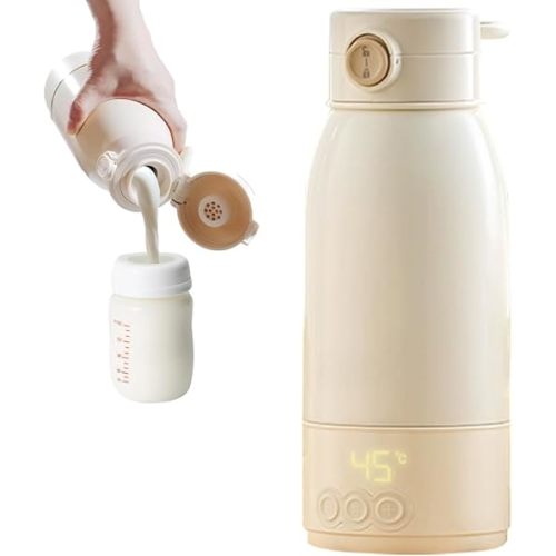 Portable Milk or Water Warmer, with Super Fast Charging, Type C Charger included, 17oz Capacity, Instant Breast Milk, Formula or Water Warmer with Large Capacity