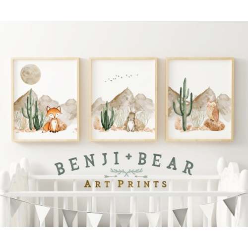 Boho Nursery Decor Cactus Nursery Prints Nursery Decor Set - Etsy