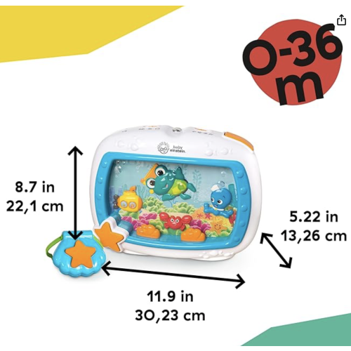 Baby Einstein Sea Dreams Soother Musical Crib Toy and Sound Machine, Newborn and up