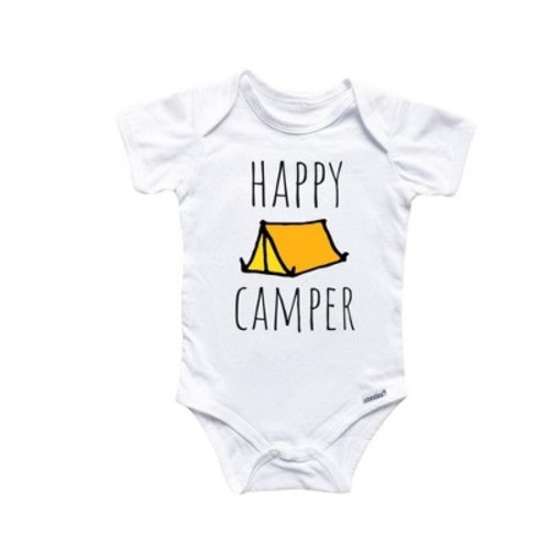 Camping Tent Onesie® Baby Boy Girl Clothes Infant Bodysuit Funny Cute Newborn GS1 White 0-3M Onesie®