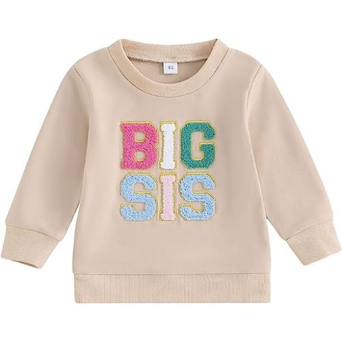 Twopumpkin Baby Toddler Girl Boy Sweatshirt/Romper Long Sleeve Sister Brother Matching Outfit Newborn Clothes