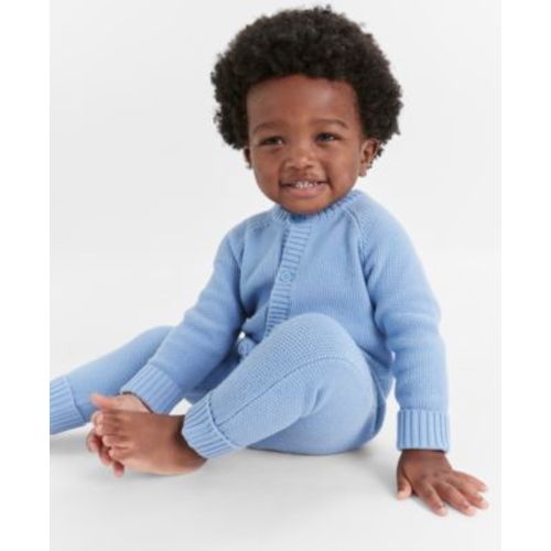 Baby Cotton Long-Sleeve Sweater Romper, Created for Macy's